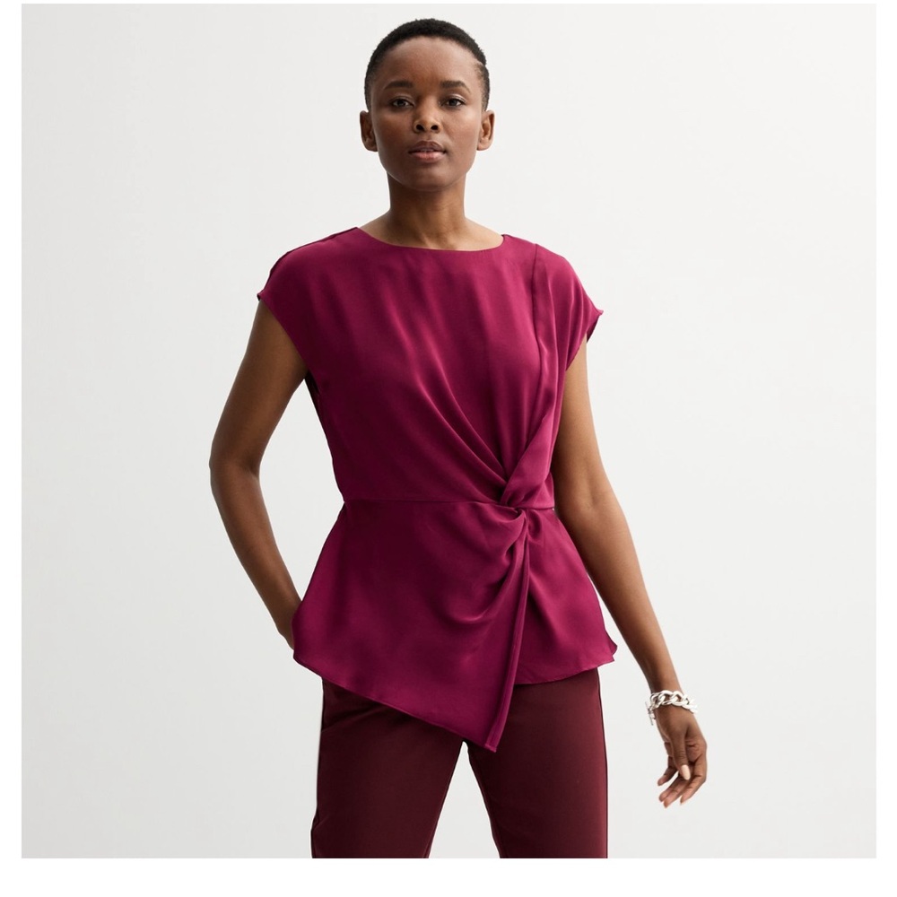 Elegant Burgundy Women's Top - Nine West